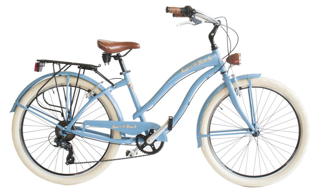 Via Veneto Bici Cruiser "Sun on the Beach Lady" 26 Zoll, 6 V, hellblau