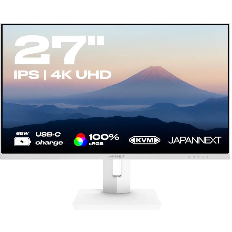 27" (68,58cm) JAPANNEXT JN-IPS270UHD60F-C65W-HSP-W weiss 3840x2160 1x DisplayPort 1.2 / 1x HDMI 2.0