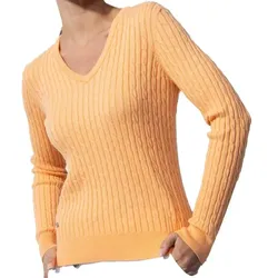 Daily Golf Madelene Damen Zopf Pullover apricot