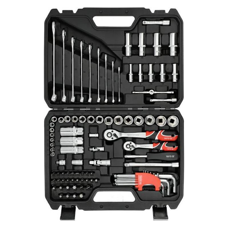 Yato Handwerkzeug-Satz 1/4", 3/8", 92-teilig YT-38785 (YT-38785)