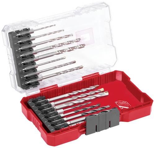 Einhell 108953 16teilig Universal-Bohrersortiment Metall, Stein, Beton, Holz, Mauerwerk 2 mm, 3 mm, 4 mm, 5 mm, 6 mm, 8mm