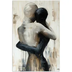 POSTER Abstrakt - Liebe - Schwarz und weiß - Modern Room Decor 20x30 cm