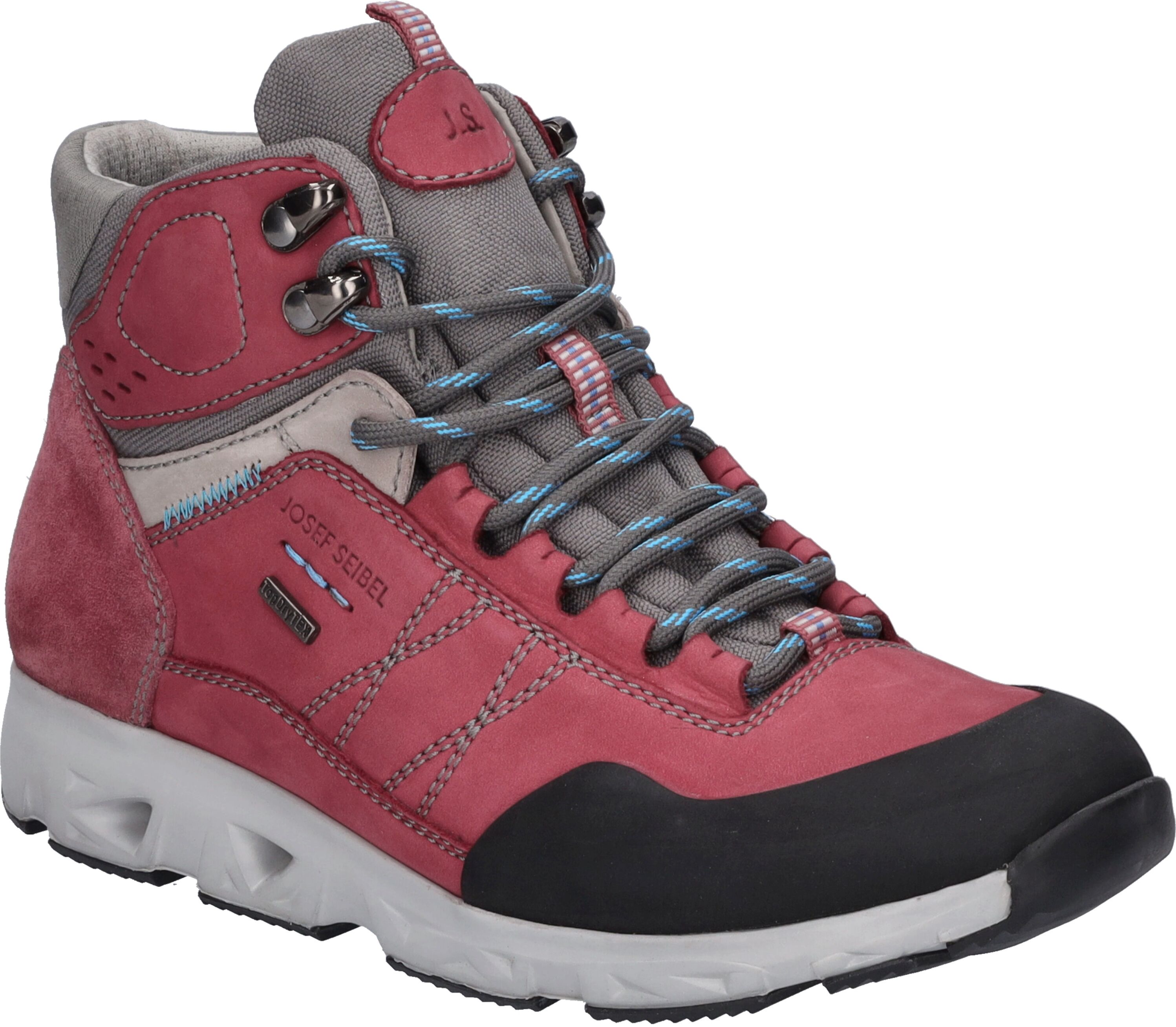 Sneaker JOSEF SEIBEL "Noih 57, berry-multi", Damen, Gr. 37, rot (berry, multi), Obermaterial: 80% Rindsleder Leather cow. 20% Textilmaterial TEXMAT., Schuhe Sneaker