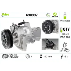 Kompressor Klimaanlage VALEO 690997 für Dacia Sandero II Logan Mcv