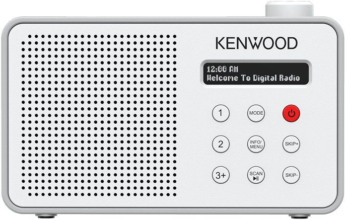 Radio Kenwood CR M25DAB W DAB+ Automatic Safety Alert White e Silver