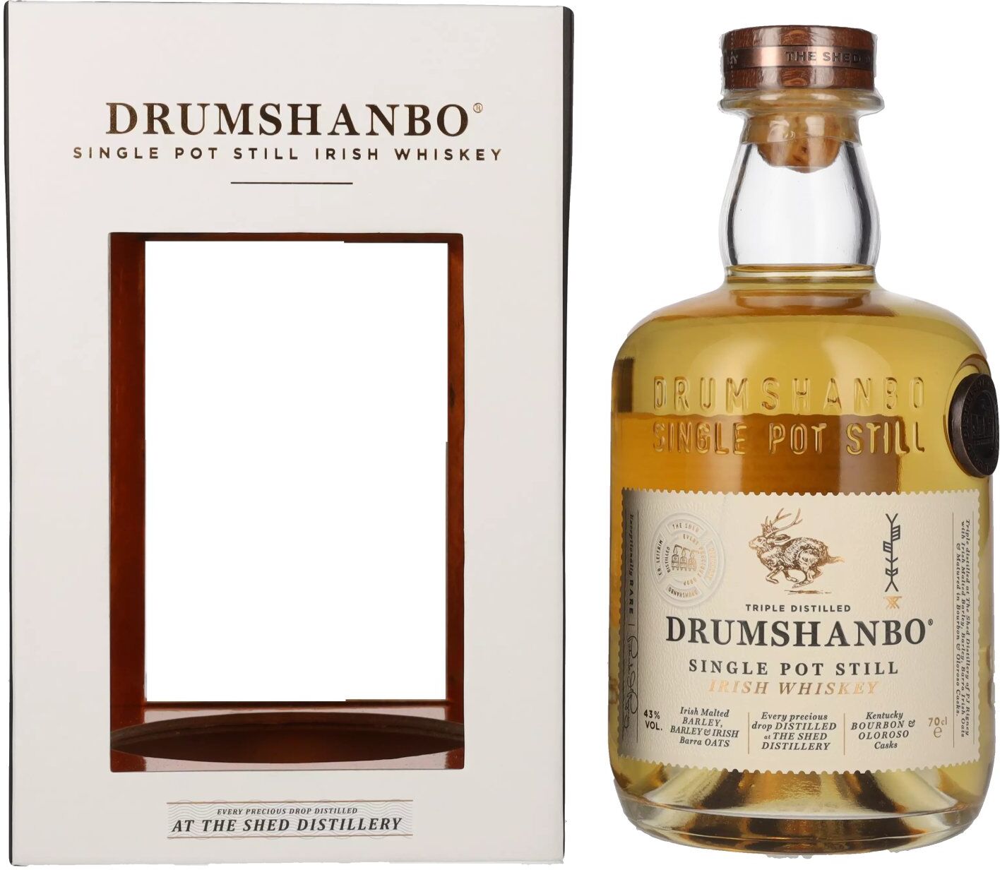 Drumshanbo Single Pot Still Irish Whiskey 43% Vol. 0,7l in Geschenkbox