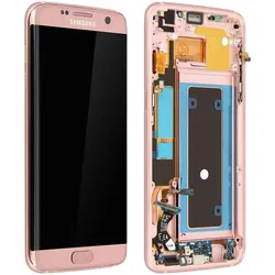 Samsung Original LCD Komplettset Galaxy S7 Edge + Touchscreen – Rosa (Display, Samsung Galaxy S7 Edge), Mobilgerät Ersatzteile, Rosa