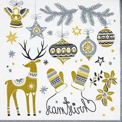 VEPATIM 1000 Weihnachtsservietten 3-lagig 33 x 33 cm Weihnachtsdeko