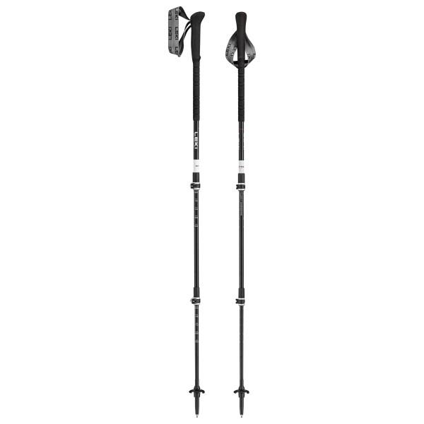 Leki - Skytera Lite Compact - Trekkingstöcke Länge 90 - 125 cm schwarz/ neonorange
