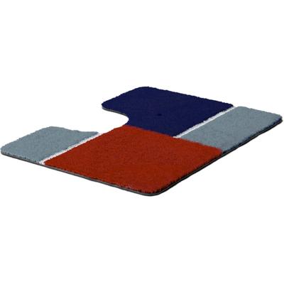 WC-Vorleger BATEX "Enema", rot (rot, blau), Badematten, WC-Vorleger rechteckigmit Ausschnitt (50cm x 60cm), Polyacryl, Badematte, H:20mm