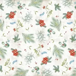 Mank Airlaid Tischdecke Amaryllis, 80 x 80 cm, 20 Stück - Mitteldecke Tischtuch Weihnachten