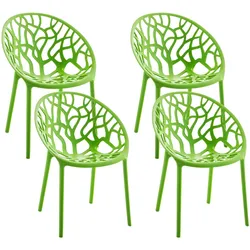 CLP 4er Set Stuhl Hope - Farbe: grün