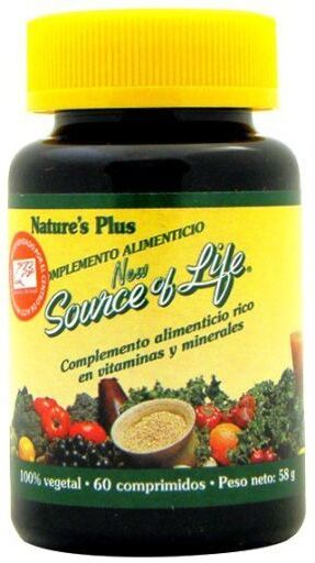 NaturesPlus Source of Life Multivitamin Complex 60 Tablets