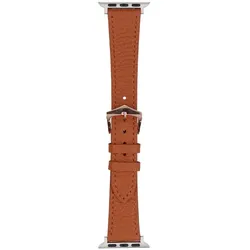 Neues Armband aus strukturiertem Leder in Braun für die Apple Watch 38/40/41mm von GlacierX.