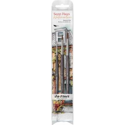 da Vinci Aquarellpinsel 3er Set: Secret Places Watercolor, Frau Bommel