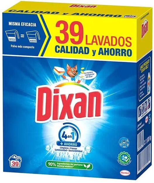 DIXAN Detergente En Polvo Máquina O A Mano 39 Cacitos