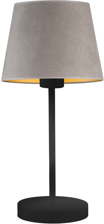 Canora Grey Alekper Metal Desk Lamp Black Base/Grey/Gold Shade 41.5cm H X 19.5cm W X 19.5cm D