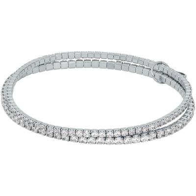 Tennisarmband MICHAEL KORS "Schmuck Geschenk Messing Armschmuck PREMIUM", silber (platinfarben, kristallweiß, kristallweiß), Armbänder, Damen, Messing, glitzernd, Tennisarmband, mit Zirkonia (synth.)