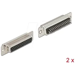 DELOCK 66718 - D-Sub HD 44 Pin Buchse Metall, Lötversion, 2 Stück