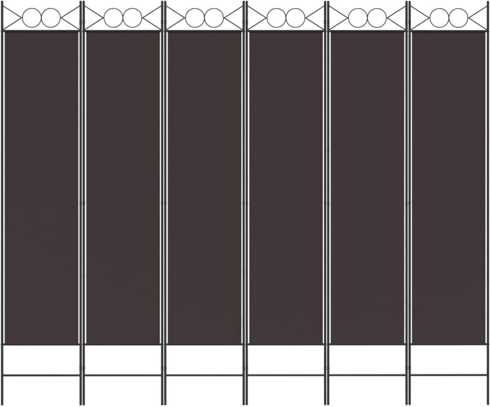 Marlow Home Co. Casida Folding Room Divider Brown 240 x 200 cm