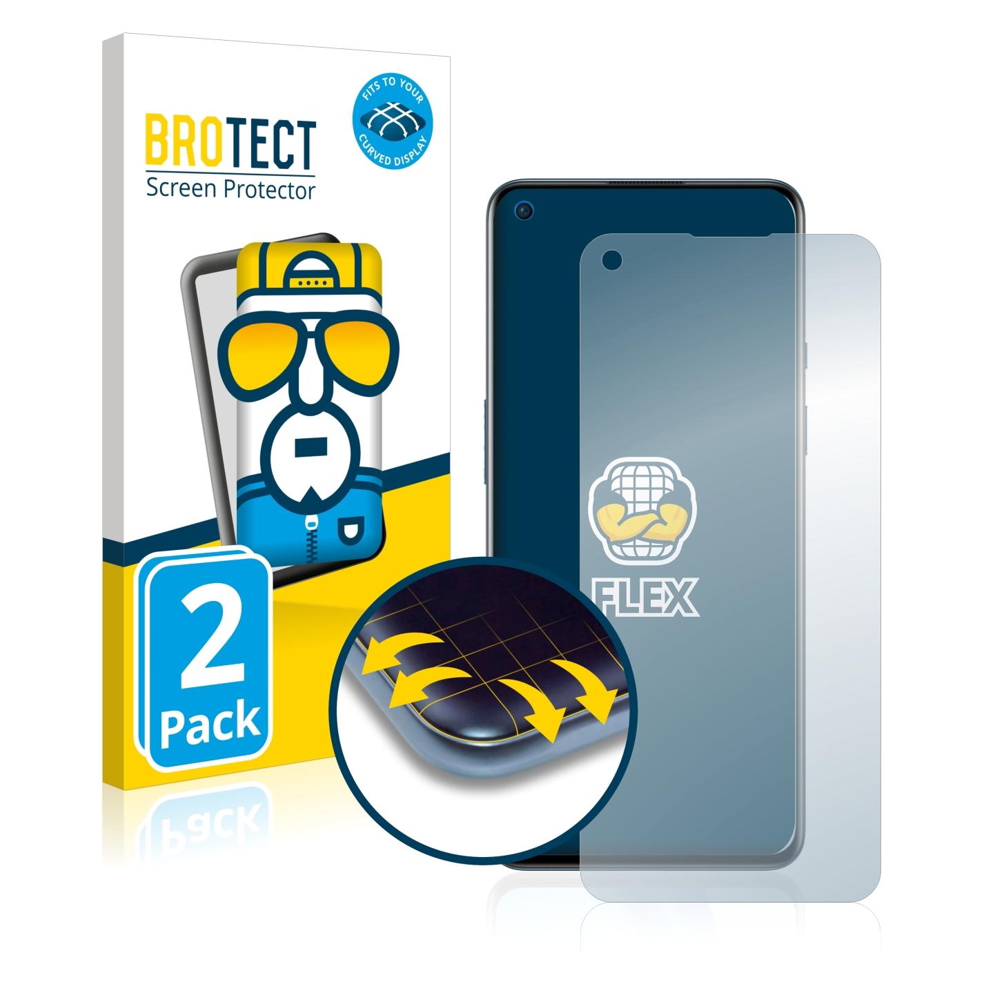 Brotect 2x Flex Full-Cover Displayschutzfolie für OnePlus 9 (OnePlus 9) (5140616)