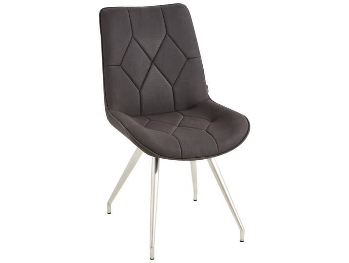 Novel Stuhl, Schwarz, Edelstahl, Metall, Rundrohr, 51x89x66 cm, Esszimmer, Stühle, Esszimmerstühle, Vierfußstühle