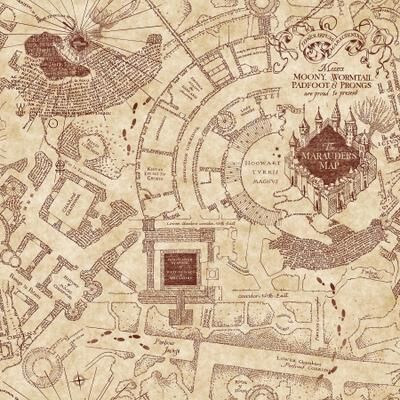 Roommates Harry Potter Marauder's Map Peel and Stick Wallpaper