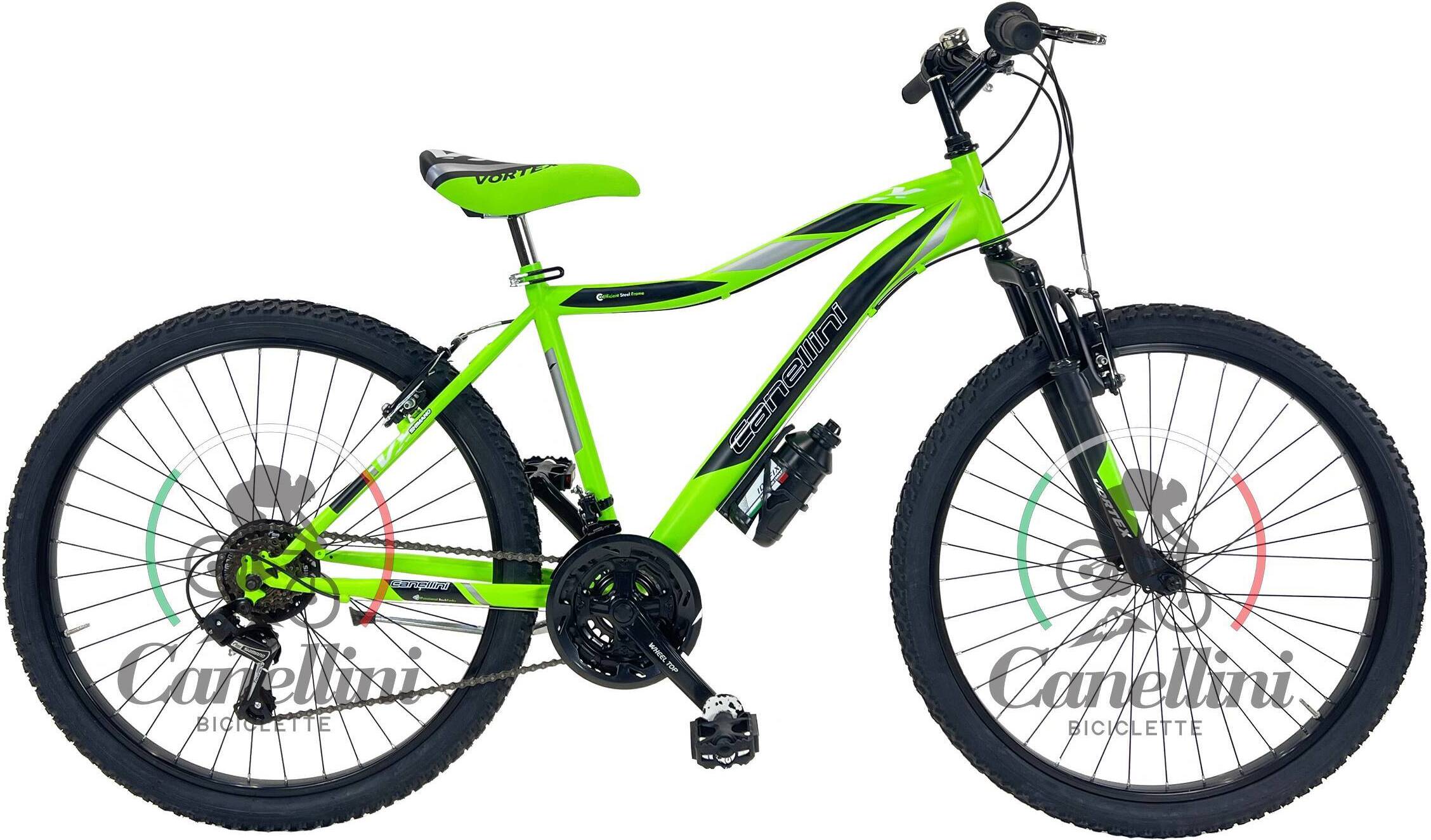 Kinderfahrrad MTB Canellini VORTEX 26" 18V - Grun/Schwarz