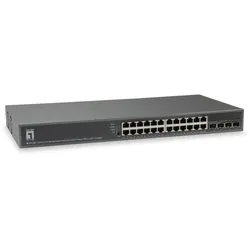 EFB GTP-2881 28-Port L3 Lite Managed Gigabit PoE Switch, 24 PoE Ausgänge, 185W, 4x 10GbE SFP+ GTP2881
