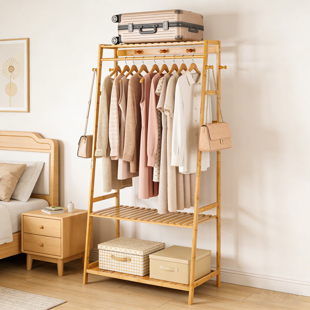 Rebrilliant Kennell 80cm Clothes Racks Brown