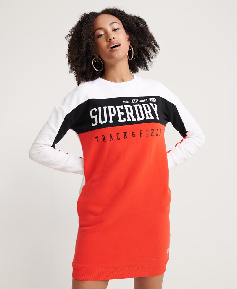 Superdry Panel langärmeliges Sweatkleid