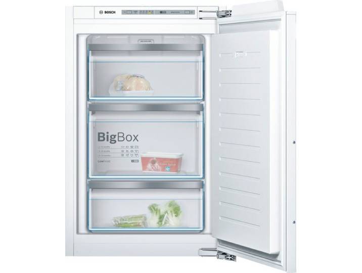 BOSCH Einbaugefrierschrank 6 GIV21ADD0, 87,4 cm hoch, 55,8 cm breit, Low Frost: geringere Eisbildung & schnelleres Abtauen