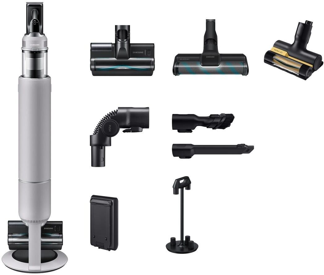 Samsung Akku-Hand-und Stielstaubsauger "AI Jet Lite Complete", silber (grau), B:25cm H:100cm T:20,2cm, Akkusauger, Akku-Hand-und Stielstaubsauger grau Einheitsgröße