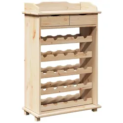 vidaXL Weinregal Braun 90 x 60 x 30 cm Solides Kiefernholz
