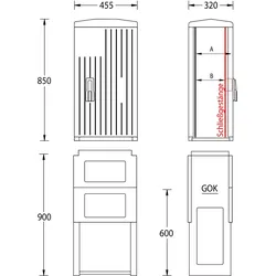 uesa Leerschrank IP44 A060-850