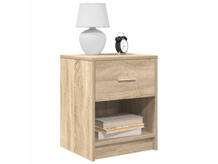 HEFZGDB Nachttische 2 STK. mit Schublade Sonoma-Eiche 40x34x50 cm, Holzwerkstoff Nachtschrank mit offenem Fach für Stauraum, langlebige Schlafzimmermöbel