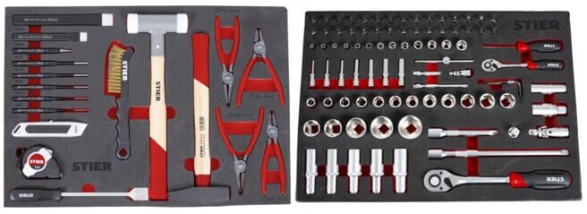 Set STIER Universal-Werkzeugsatz + Steckschlüssel-Satz