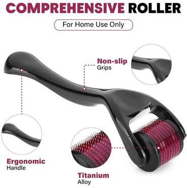 Uplifted Finds Professional 540 Titanium Derma Roller Hair & Beard Regrowth Treatment 0.25 Mm
