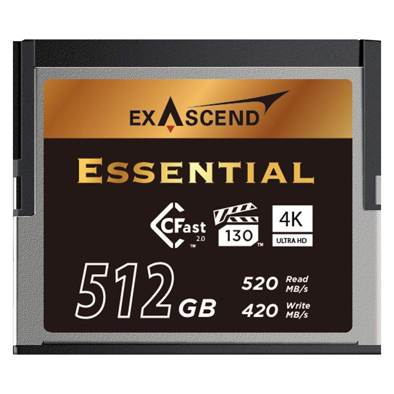 Exascend CFast Card 2.0 512GB R550/W530 Essential Serie (Neuheit) (512 GB, CFast 2.0) (37077127)