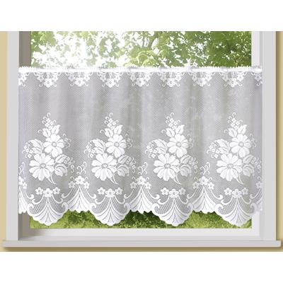 Scheibengardine WECKBRODT "Mara", weiß, B:150cm H:30cm, Polyester, Gardinen, Bistro, Gardine, Store, floral