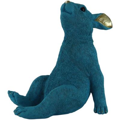 Dekofigur AM DESIGN "Hase "Sternengucker", blau, B:29,5cm H:26,3cm, Polyresin, Dekofiguren, handgefertigte Osterdekoration