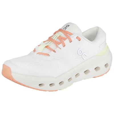 Laufschuh ON RUNNING "Cloudrunner 3", Damen, Gr. 38,5, weiß (ivory, dew), Synthetik, Schuhe Laufschuh, mit breiterer Sohle und Fersenspange für mehr Halt