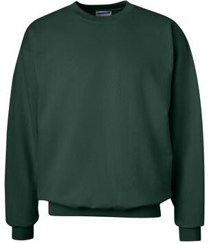 Hanes F260 Ultimate Cotton Crewneck Sweatshirt in Deep Forest Green size 3XL