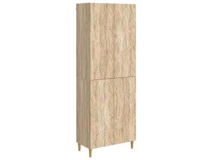 PUGYNBK Schrank-Set, 2 Stück, Sonoma-Eiche Holzwerkstoff mit Kissen und Rückenlehne, verstellbare Lagerung, Verwendung im Garten, auf der Terrasse oder im Wohnzimmer