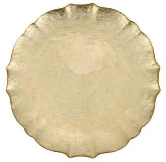 viva by VIETRI Baroque Glass Gold Dinner Plate