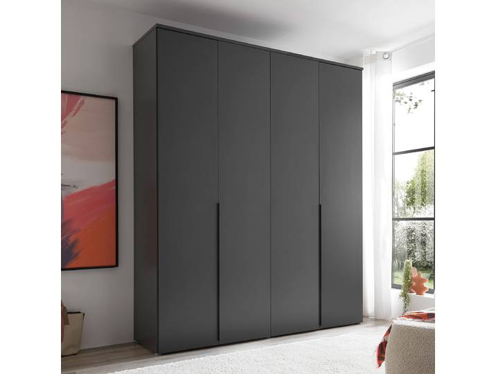 Drehtürenschrank Espinares 180cm Grau/Graphit ohne Spiegeltür/-en
