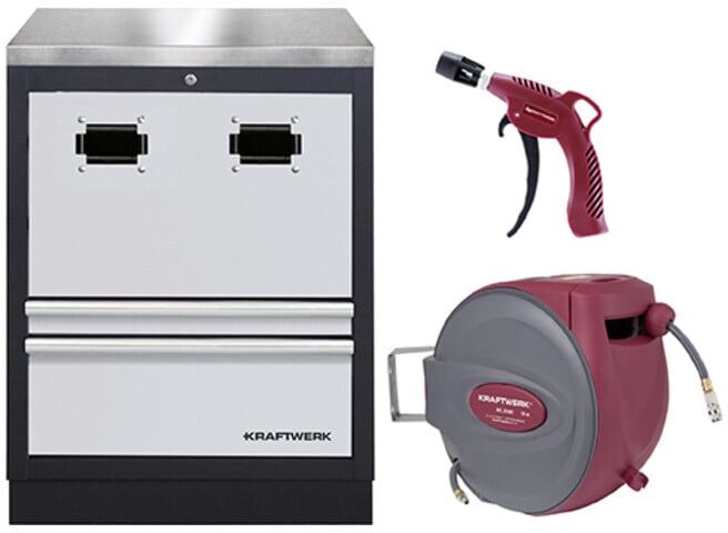 Kraftwerk Armoire pour enrouleurs de câble + set inoxydable (3964-28-96)