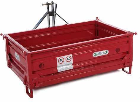 Benne 3 points pour tracteur GeoTech TRP 140 - Basculante - 3 ridelles amovibles