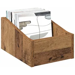 vidaXL LP Plattenbox (Platten), CD- & Schallplatten Aufbewahrung, Braun