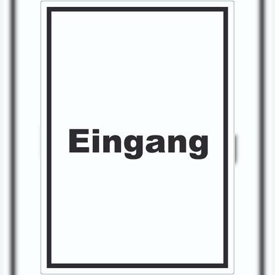 HB-Druck Eingang Aufkleber mit Text Zugang Eintritt hochkant A2 (420x594mm)